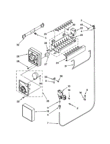 Icemaker parts for Kenmore Refrigerator 106.63864302 (10663864302, 106 63864302) from AppliancePartsPros.com