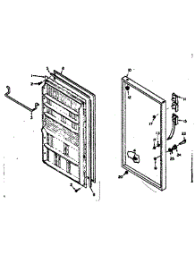 Door Parts parts for Kenmore Freezer 106.6422170 (1066422170, 106 6422170) from AppliancePartsPros.com