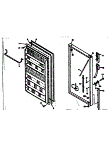 Door Parts parts for Kenmore Freezer 106.6422210 (1066422210, 106 6422210) from AppliancePartsPros.com