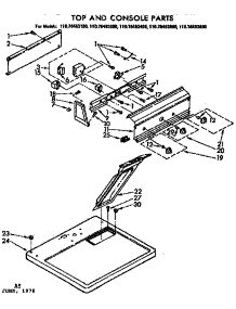 Top And Console Parts parts for Kenmore Dryer 110.76483100 (11076483100, 110 76483100) from AppliancePartsPros.com