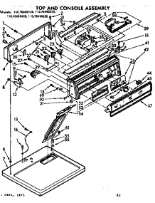 Top And Console Assembly parts for Kenmore Dryer 110.76490420 (11076490420, 110 76490420) from AppliancePartsPros.com
