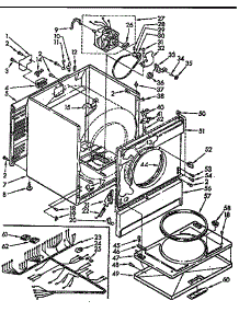 Cabinet Assembly parts for Kenmore Dryer 110.76491400 (11076491400, 110 76491400) from AppliancePartsPros.com