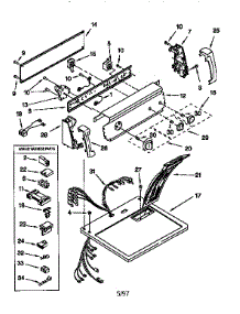 Top And Console parts for Kenmore Dryer 110.76512691 (11076512691, 110 76512691) from AppliancePartsPros.com