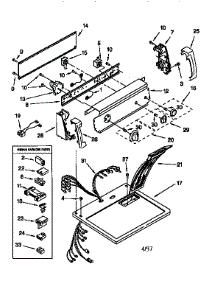 Top And Console parts for Kenmore Dryer 110.76512692 (11076512692, 110 76512692) from AppliancePartsPros.com