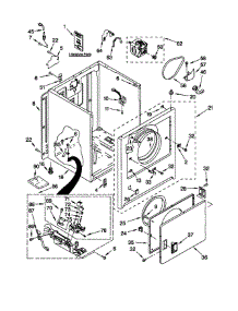 Cabinet parts for Kenmore Dryer 110.76514695 (11076514695, 110 76514695) from AppliancePartsPros.com