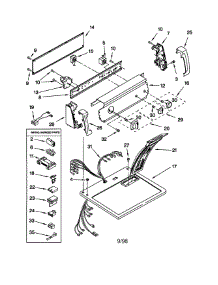 Top And Console parts for Kenmore Dryer 110.76514695 (11076514695, 110 76514695) from AppliancePartsPros.com