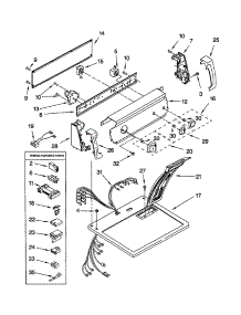 Top And Console parts for Kenmore Dryer 110.76514696 (11076514696, 110 76514696) from AppliancePartsPros.com