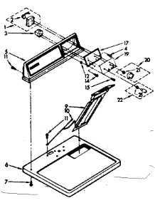 Top And Console Assembly parts for Kenmore Dryer 110.76520100 (11076520100, 110 76520100) from AppliancePartsPros.com