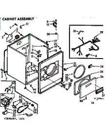 Cabinet Assembly parts for Kenmore Dryer 110.76562200 (11076562200, 110 76562200) from AppliancePartsPros.com
