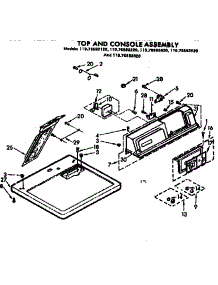 Top And Console Assembly parts for Kenmore Dryer 110.76562220 (11076562220, 110 76562220) from AppliancePartsPros.com