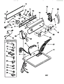 Top And Console parts for Kenmore Dryer 110.76612691 (11076612691, 110 76612691) from AppliancePartsPros.com
