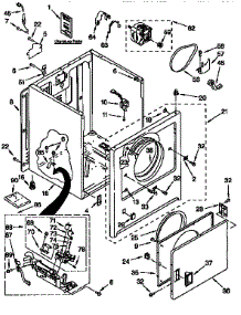 Cabinet parts for Kenmore Dryer 110.76612692 (11076612692, 110 76612692) from AppliancePartsPros.com