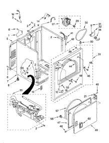 Cabinet Parts parts for Kenmore Dryer 110.76642500 (11076642500, 110 76642500) from AppliancePartsPros.com
