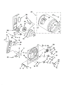 Bulkhead Parts parts for Kenmore Dryer 110.76642500 (11076642500, 110 76642500) from AppliancePartsPros.com