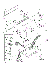 Top And Console Parts parts for Kenmore Dryer 110.76652501 (11076652501, 110 76652501) from AppliancePartsPros.com