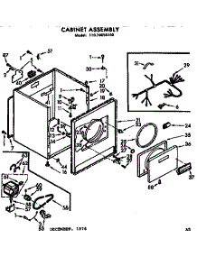 Cabinet Assembly parts for Kenmore Dryer 110.76656100 (11076656100, 110 76656100) from AppliancePartsPros.com