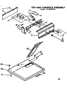 Top And Console Assembly parts for Kenmore Dryer 110.76656100 (11076656100, 110 76656100) from AppliancePartsPros.com
