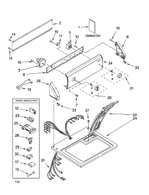 Top And Console Parts parts for Kenmore Dryer 110.76662500 (11076662500, 110 76662500) from AppliancePartsPros.com