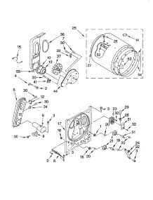 Bulkhead Parts parts for Kenmore Dryer 110.76662501 (11076662501, 110 76662501) from AppliancePartsPros.com