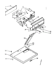 Top And Console Assembly parts for Kenmore Dryer 110.76671200 (11076671200, 110 76671200) from AppliancePartsPros.com