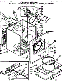 Cabinet Assembly parts for Kenmore Dryer 110.76675600 (11076675600, 110 76675600) from AppliancePartsPros.com