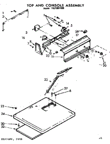 Top And Console Assembly parts for Kenmore Dryer 110.76677320 (11076677320, 110 76677320) from AppliancePartsPros.com