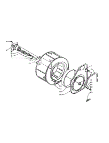 Cylinder And Hub parts for Kenmore Washer Dryer Combo 110.5910912 (1105910912, 110 5910912) from AppliancePartsPros.com