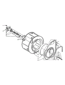 Cylinder And Hub parts for Kenmore Washer Dryer Combo 110.5910963 (1105910963, 110 5910963) from AppliancePartsPros.com