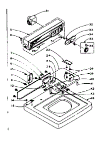 Top And Console Assembly parts for Kenmore Washer 110.5914001 (1105914001, 110 5914001) from AppliancePartsPros.com
