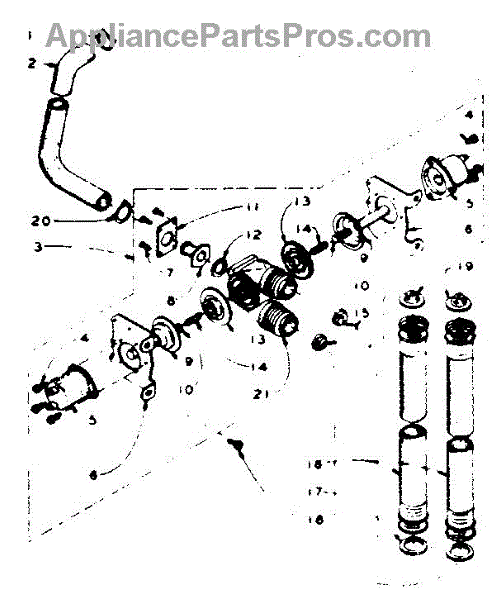 Parts for Kenmore 110.5914652 (1105914652, 110 5914652): Dole Valve ...