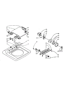 Machine Top Assembly parts for Kenmore Washer 110.5915500 (1105915500, 110 5915500) from AppliancePartsPros.com