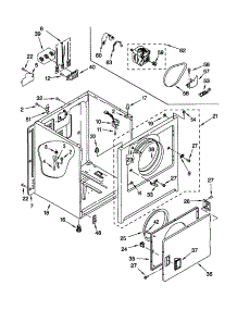 Cabinet parts for Kenmore Dryer 110.60012000 (11060012000, 110 60012000) from AppliancePartsPros.com