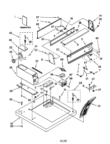 Top And Console parts for Kenmore Dryer 110.60012000 (11060012000, 110 60012000) from AppliancePartsPros.com