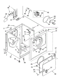 Cabinet Parts parts for Kenmore Dryer 110.60012002 (11060012002, 110 60012002) from AppliancePartsPros.com