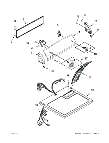 Top And Console Parts parts for Kenmore Dryer 110.60022011 (11060022011, 110 60022011) from AppliancePartsPros.com