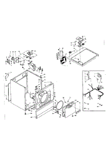 Machine Sub-Assembly parts for Kenmore Dryer 110.6117244 (1106117244, 110 6117244) from AppliancePartsPros.com