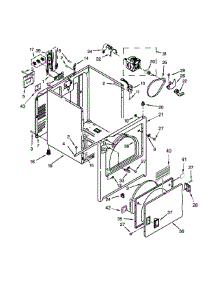 Cabinet Parts parts for Kenmore Dryer 110.61402311 (11061402311, 110 61402311) from AppliancePartsPros.com