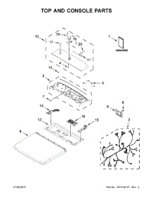 Top And Console Parts parts for Kenmore Dryer 110.61632611 (11061632611, 110 61632611) from AppliancePartsPros.com