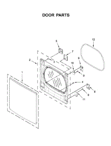 Door Parts parts for Kenmore Dryer 110.61632612 (11061632612, 110 61632612) from AppliancePartsPros.com