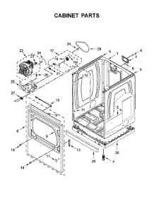 Cabinet Parts parts for Kenmore Dryer 110.61652020 (11061652020, 110 61652020) from AppliancePartsPros.com