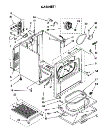 Cabinet parts for Kenmore Dryer 110.61812000 (11061812000, 110 61812000) from AppliancePartsPros.com
