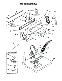 Top And Console parts for Kenmore Dryer 110.61814000 (11061814000, 110 61814000) from AppliancePartsPros.com