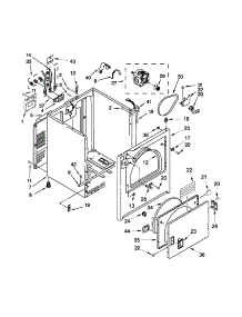 Cabinet Parts parts for Kenmore Dryer 110.6192310 (1106192310, 110 6192310) from AppliancePartsPros.com