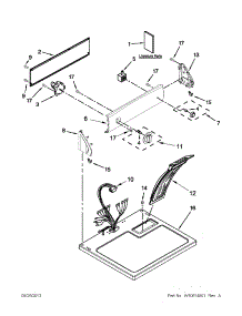 Top And Console Parts parts for Kenmore Dryer 110.6192310 (1106192310, 110 6192310) from AppliancePartsPros.com
