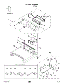 Top And Console Parts parts for Kenmore Dryer 110.68062800 (11068062800, 110 68062800) from AppliancePartsPros.com