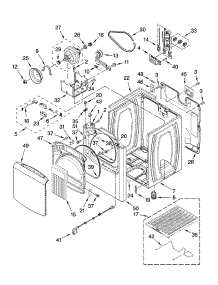 Cabinet Parts parts for Kenmore Dryer 110.68062801 (11068062801, 110 68062801) from AppliancePartsPros.com