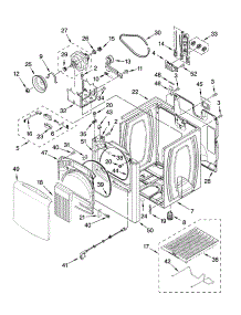 Cabinet Parts parts for Kenmore Dryer 110.68072800 (11068072800, 110 68072800) from AppliancePartsPros.com