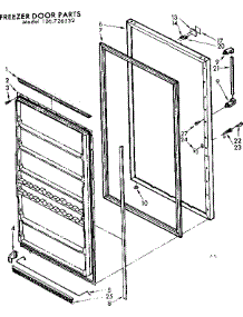 Door Parts parts for Kenmore Freezer 106.726532 (106726532, 106 726532) from AppliancePartsPros.com