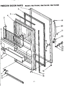 Door Parts parts for Kenmore Freezer 106.726540 (106726540, 106 726540) from AppliancePartsPros.com