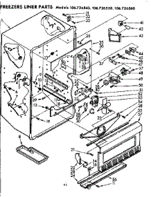 Liner Parts parts for Kenmore Freezer 106.726550 (106726550, 106 726550) from AppliancePartsPros.com